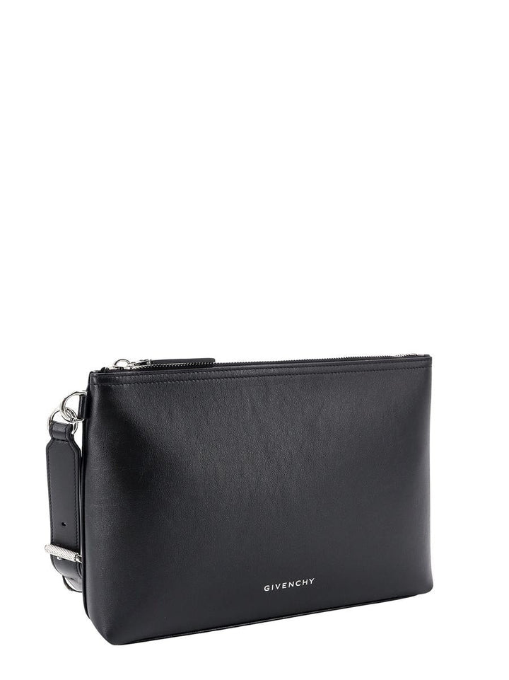 GIVENCHY VOYOU CALFSKIN LEATHER CLUTCH WRISTLET BAG
