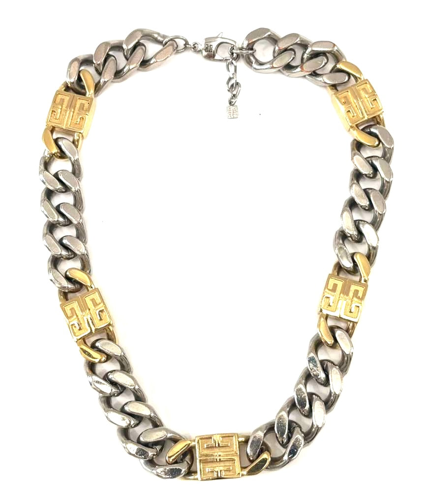 GIVENCHY 4G TWO-TONE LARGE CHAIN NECKLACE