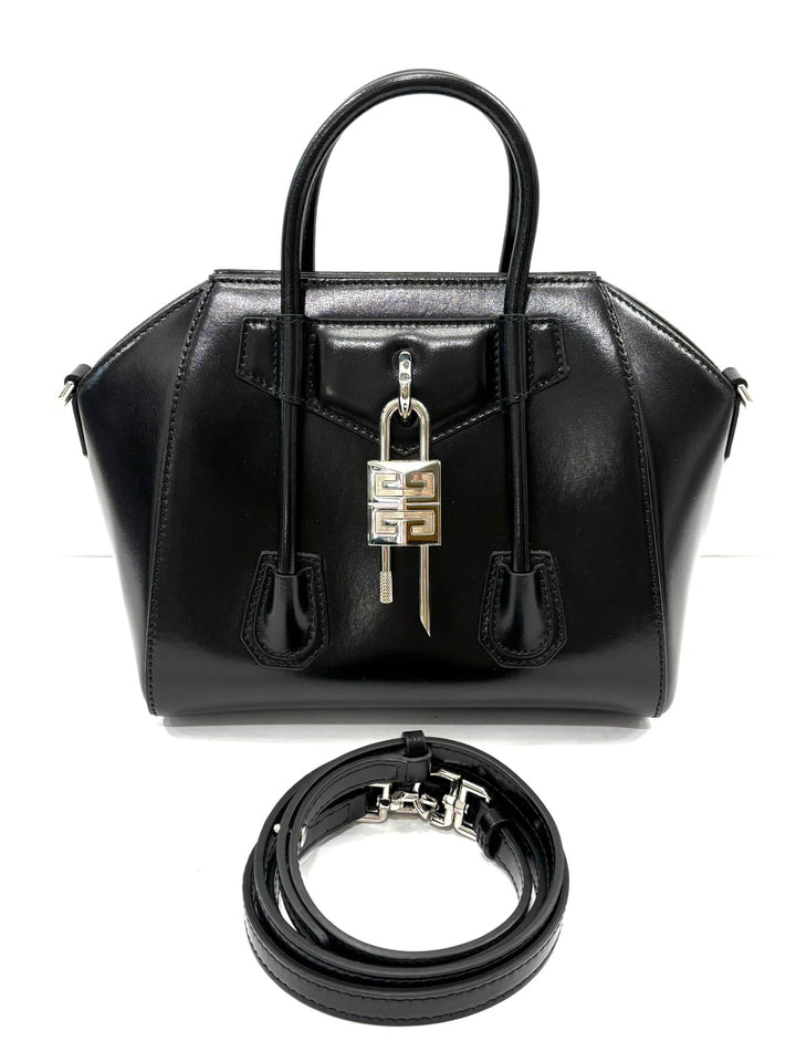 GIVENCHY ANTIGONA LOCK TOY CALFSKIN HANDBAG