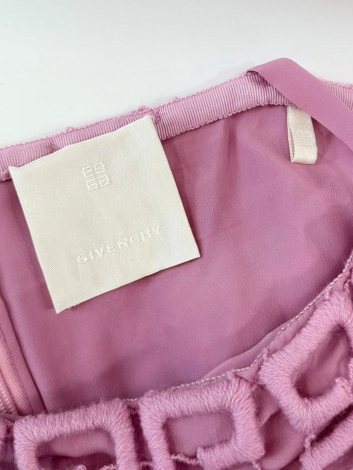 GIVENCHY 4G GUIPURE EMBROIDERED GEOMETRIC CAMISOLE TOP
