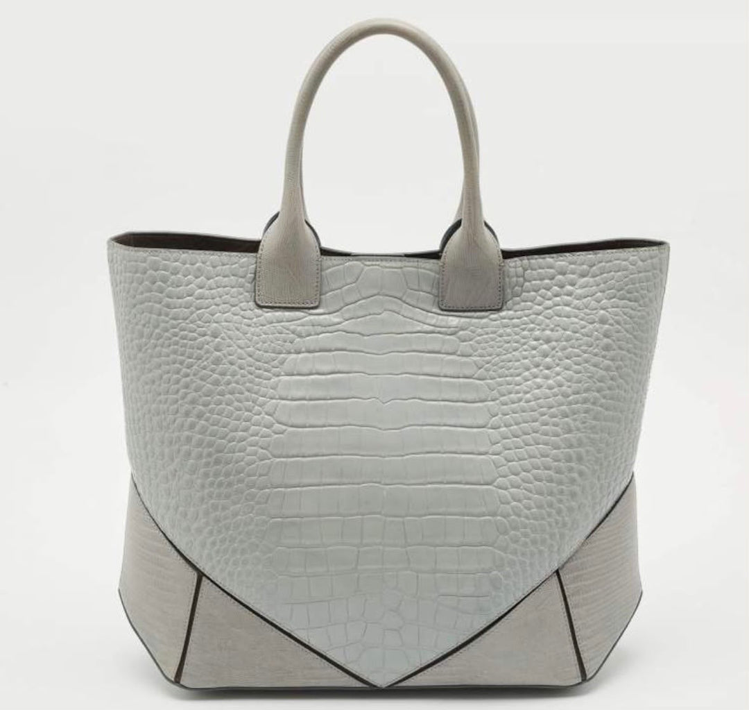 GIVENCHY LIMITED EDITION CROC &amp; LIZARD EMBOSSED LEATHER EASY TOTE BAG