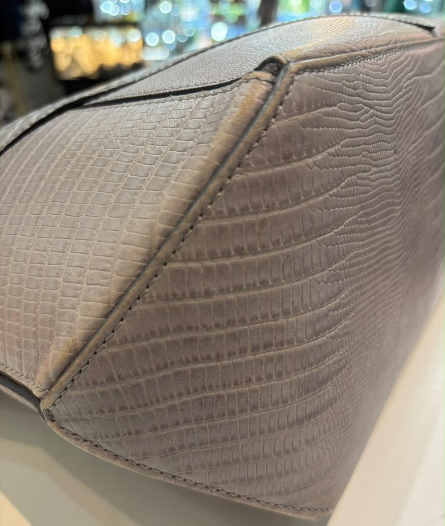 GIVENCHY LIMITED EDITION CROC &amp; LIZARD EMBOSSED LEATHER EASY TOTE BAG