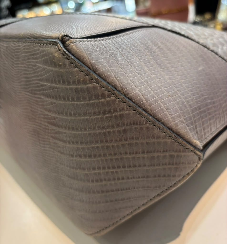 GIVENCHY LIMITED EDITION CROC &amp; LIZARD EMBOSSED LEATHER EASY TOTE BAG