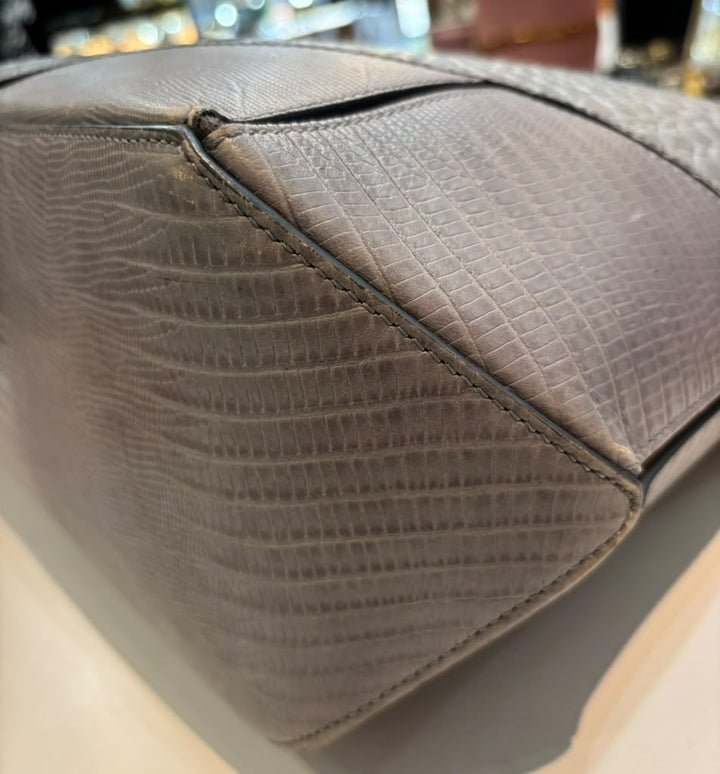 GIVENCHY LIMITED EDITION CROC &amp; LIZARD EMBOSSED LEATHER EASY TOTE BAG
