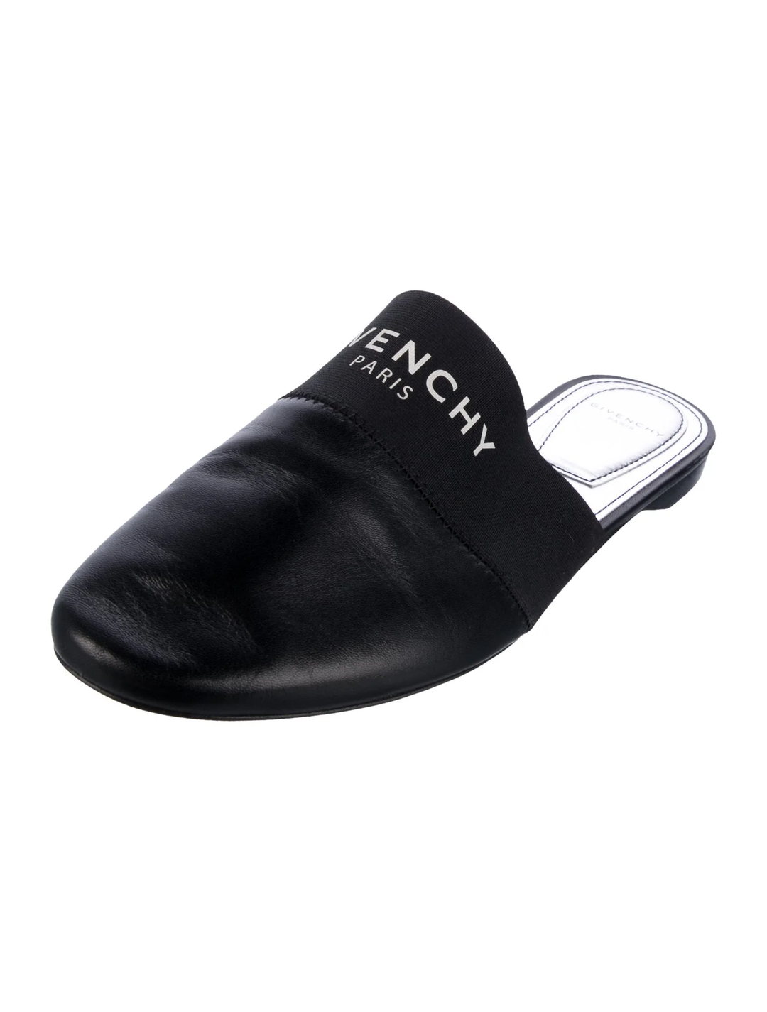 GIVENCHY BEDFORD LOGO PRINT LEATHER MULES