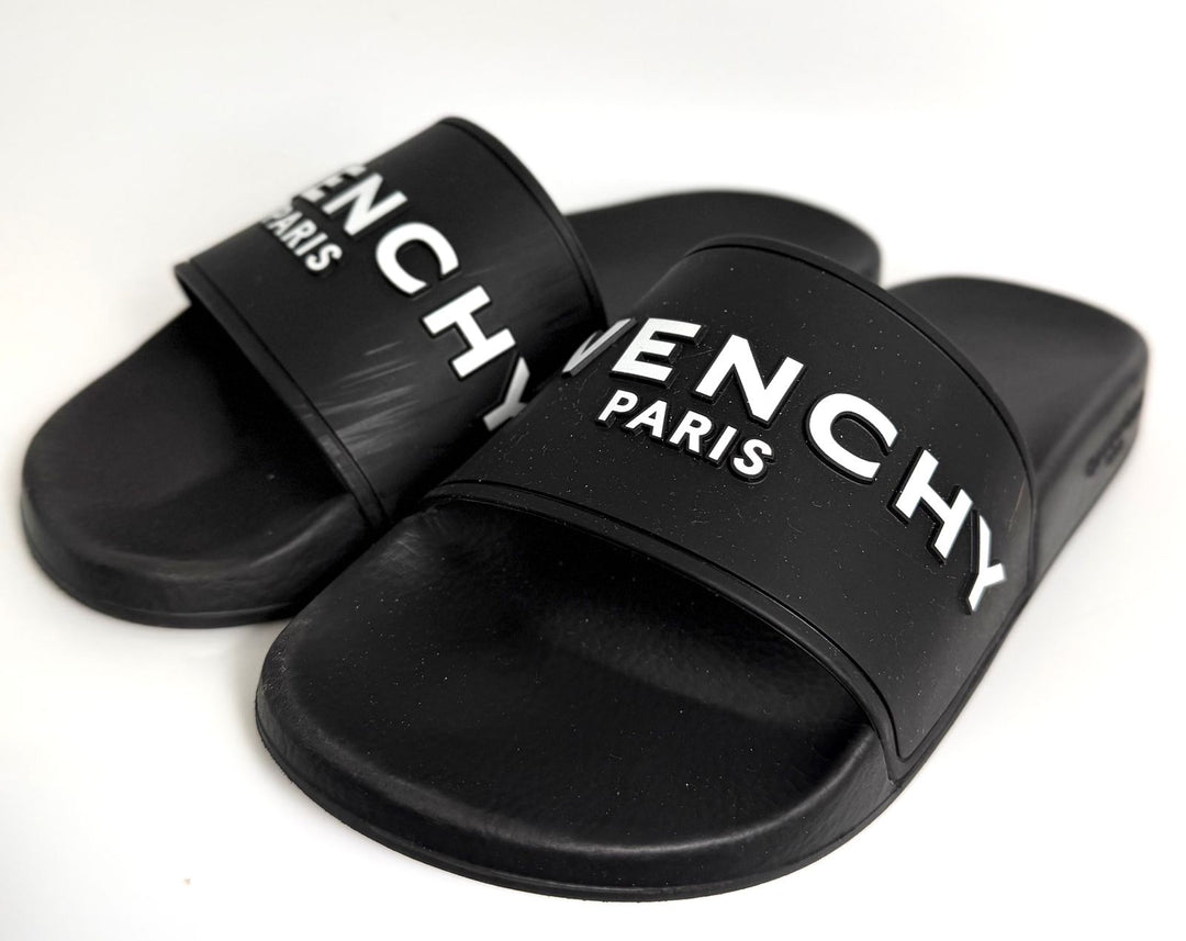 GIVENCHY LOGO EMBOSSED POOL SLIDES