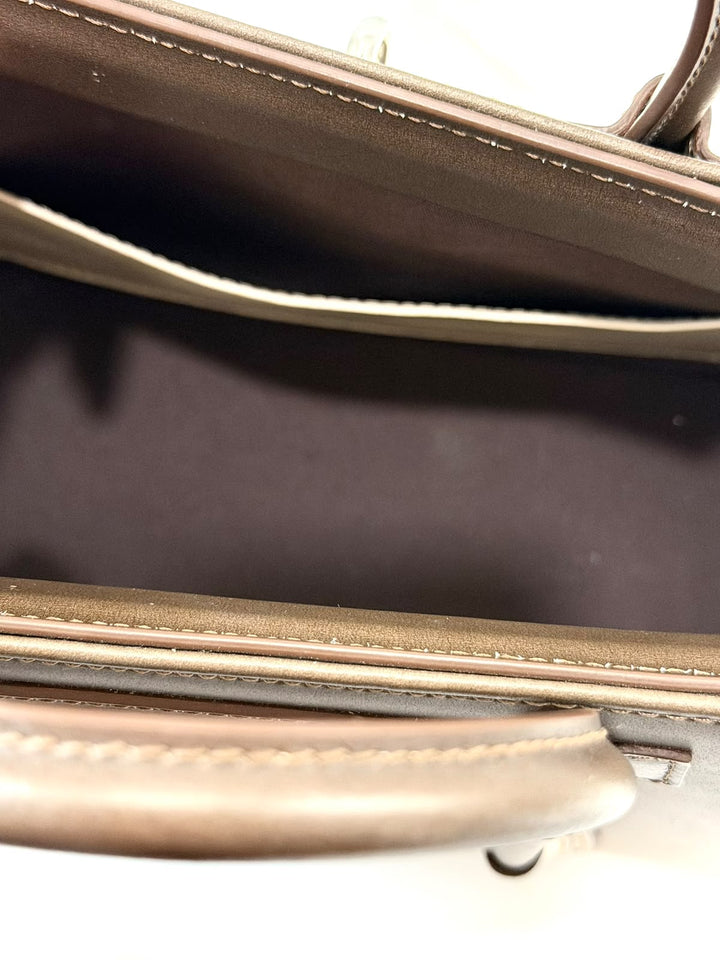 GIVENCHY SMALL ANTIGONA LOCK CALFSKIN LEATHER SHOULDER BAG IN TAUPE OMBRÉ