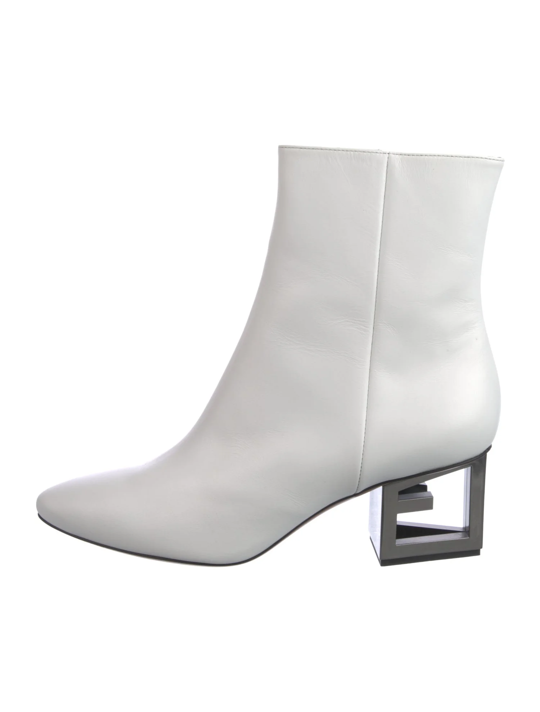 GIVENCHY TRIANGLE HEEL LEATHER BOOTS