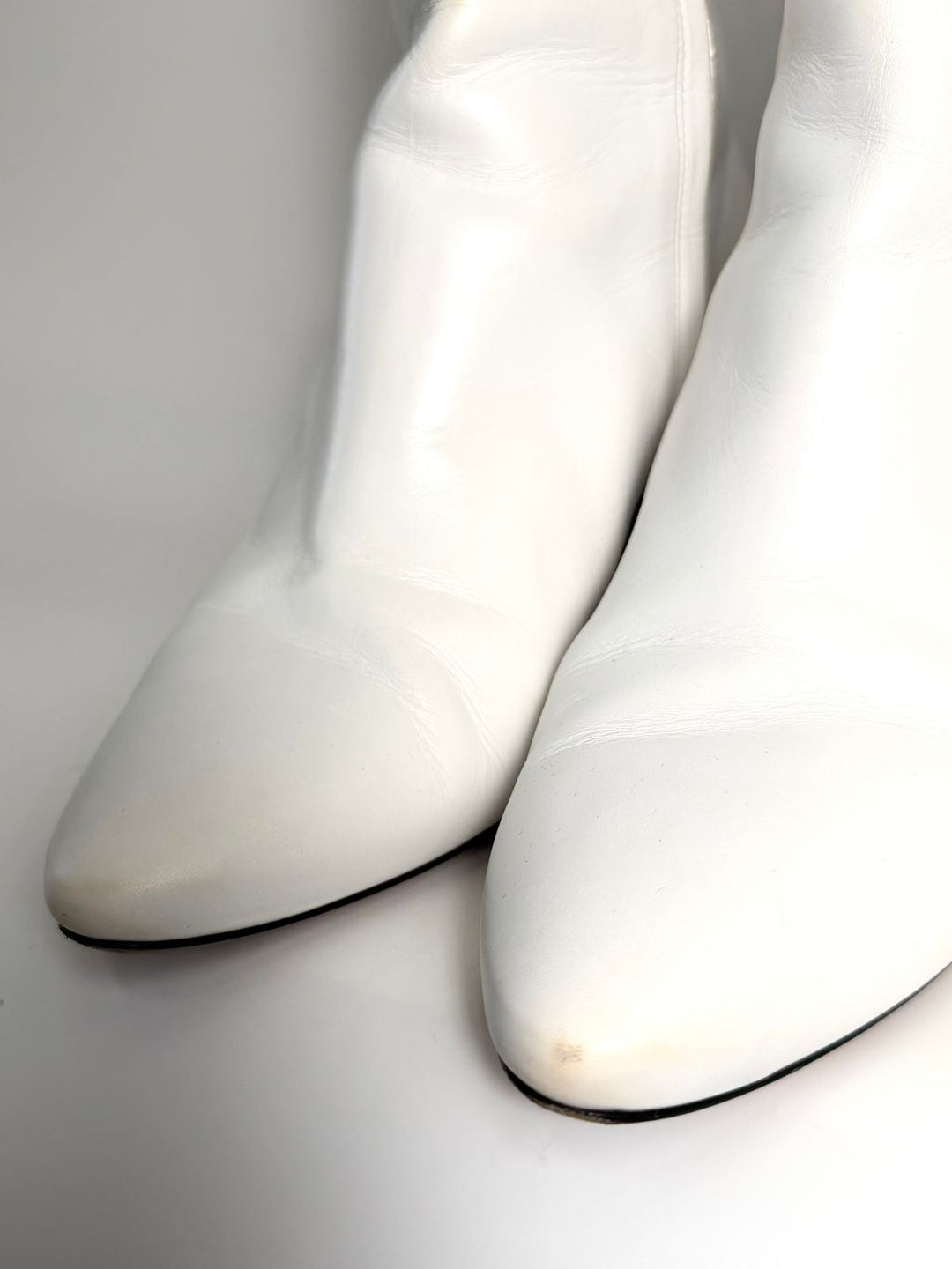 GIVENCHY TRIANGLE HEEL LEATHER BOOTS