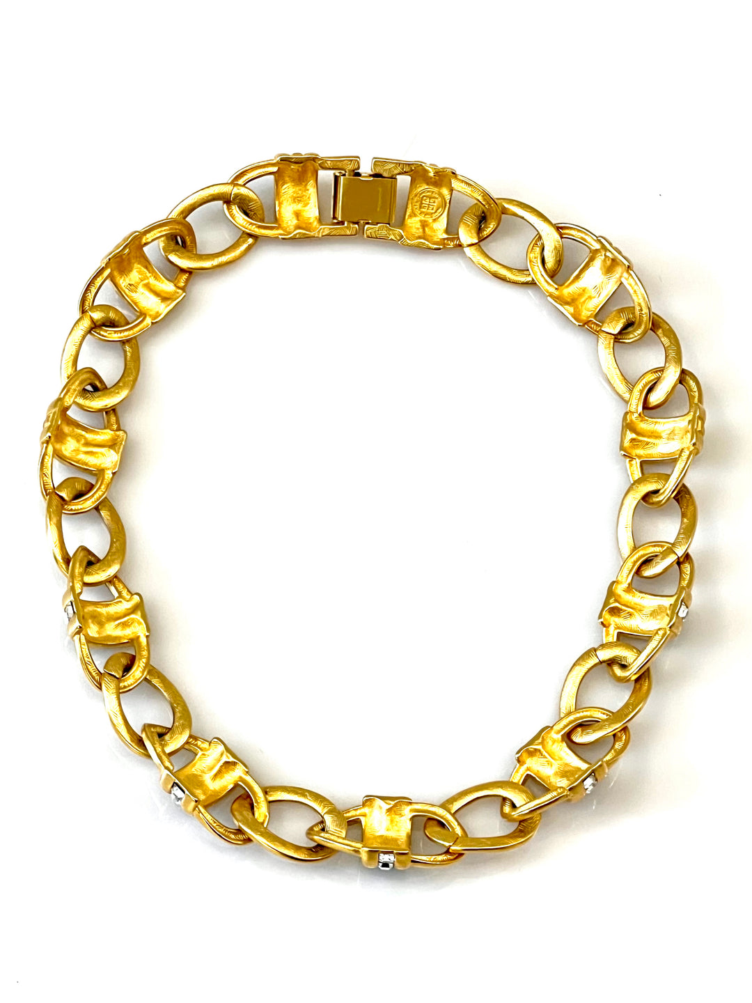 GIVENCHY VINTAGE MOGUL GOLD-TONE GRIPOIX JEWELED COLLAR NECKLACE