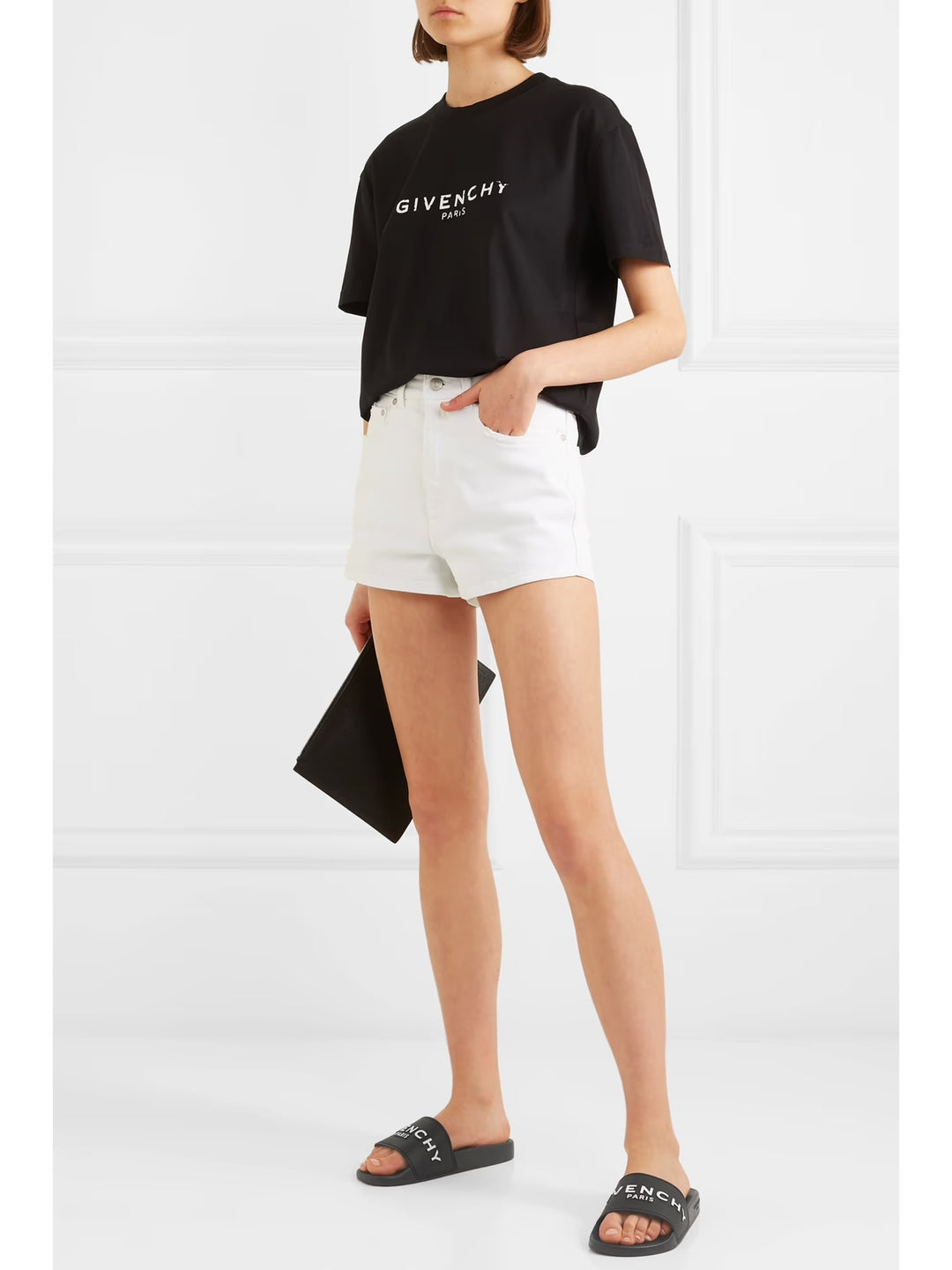 GIVENCHY LOGO EMBOSSED POOL SLIDES