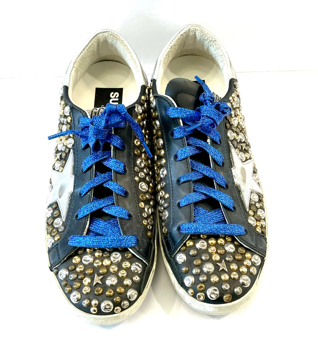 GOLDEN GOOSE RARE LIMITED EDITION STUDDED SUPER STAR SNEAKERS
