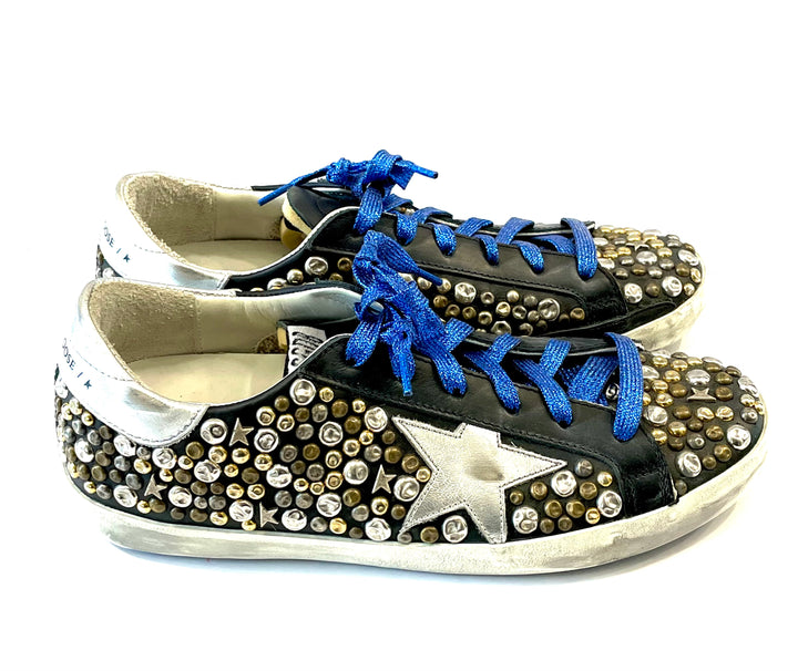 GOLDEN GOOSE RARE LIMITED EDITION STUDDED SUPER STAR SNEAKERS