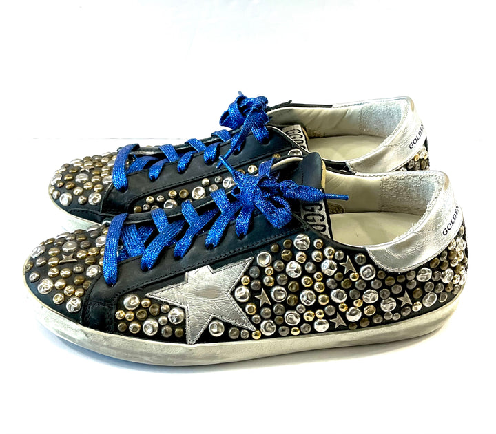 GOLDEN GOOSE RARE LIMITED EDITION STUDDED SUPER STAR SNEAKERS