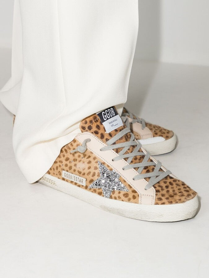GOLDEN GOOSE SUPERSTAR GIRAFFE HORSY GLITTER SNEAKERS