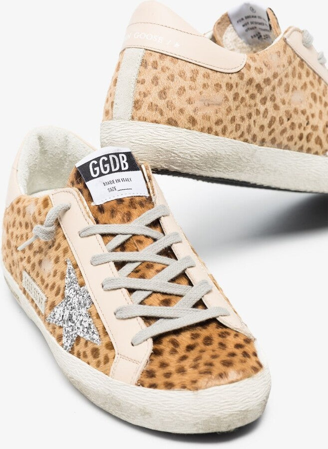 GOLDEN GOOSE SUPERSTAR GIRAFFE HORSY GLITTER SNEAKERS