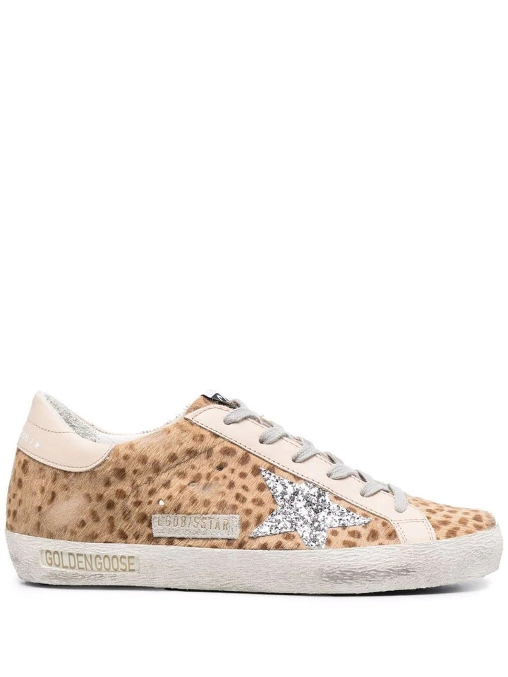 GOLDEN GOOSE SUPERSTAR GIRAFFE HORSY GLITTER SNEAKERS
