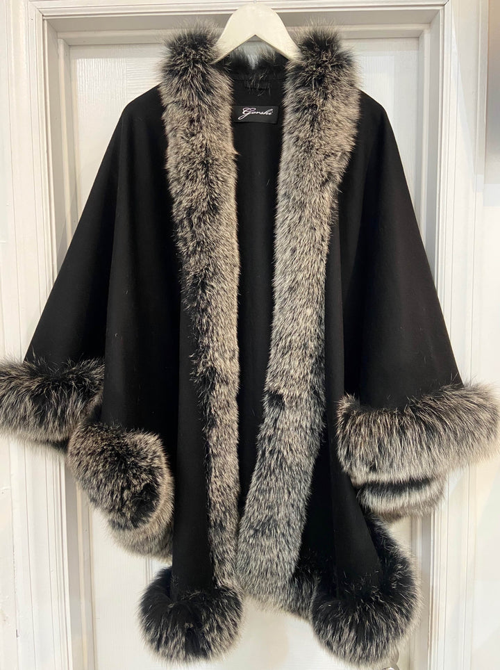 GORSKI WOOL &amp; FOX TRIM CAPELET