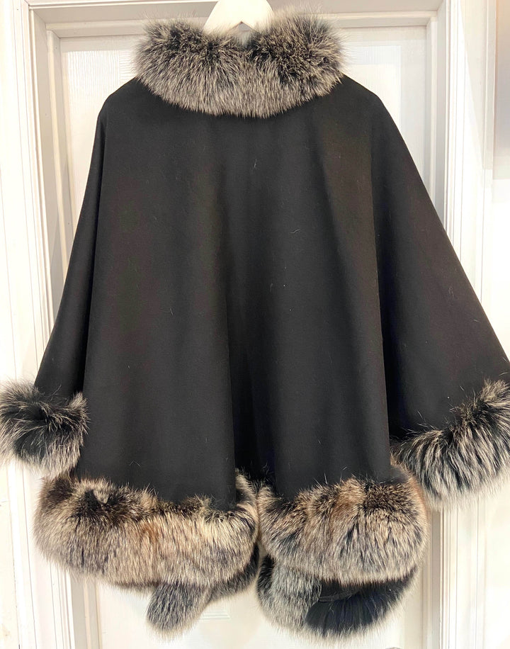 GORSKI WOOL &amp; FOX TRIM CAPELET