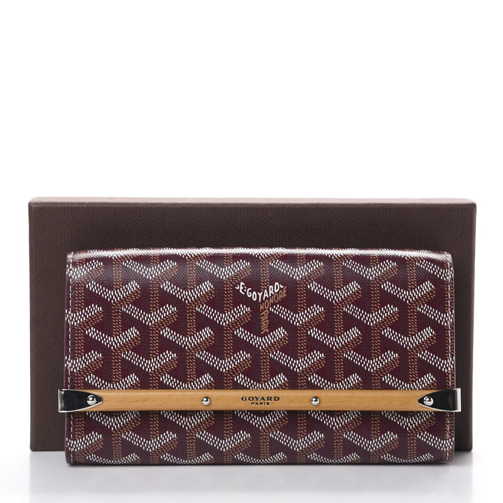 GOYARD GOYARDINE MONTE CARLO BOISE PM CLUTCH WITH SHOULDER STRAP