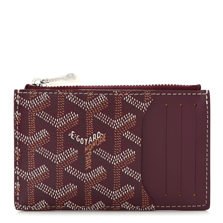 GOYARD GOYARDINE BOURBON ZIPPED CARD HOLDER