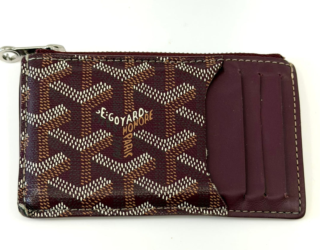 GOYARD GOYARDINE BOURBON ZIPPED CARD HOLDER