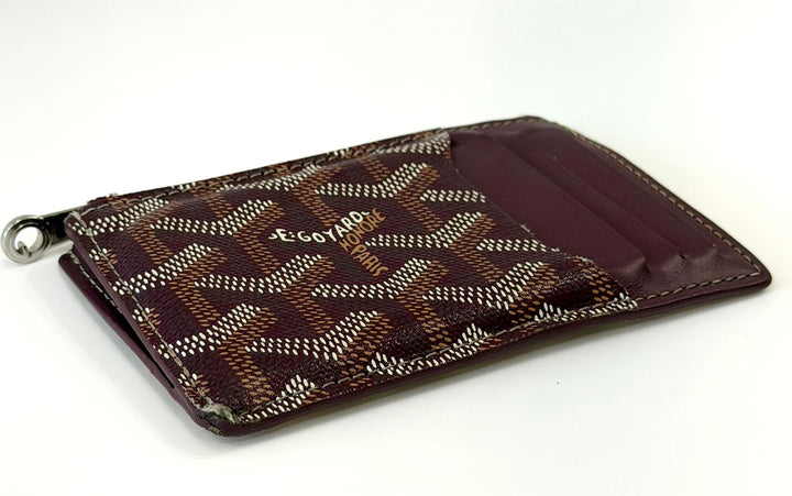 GOYARD GOYARDINE BOURBON ZIPPED CARD HOLDER