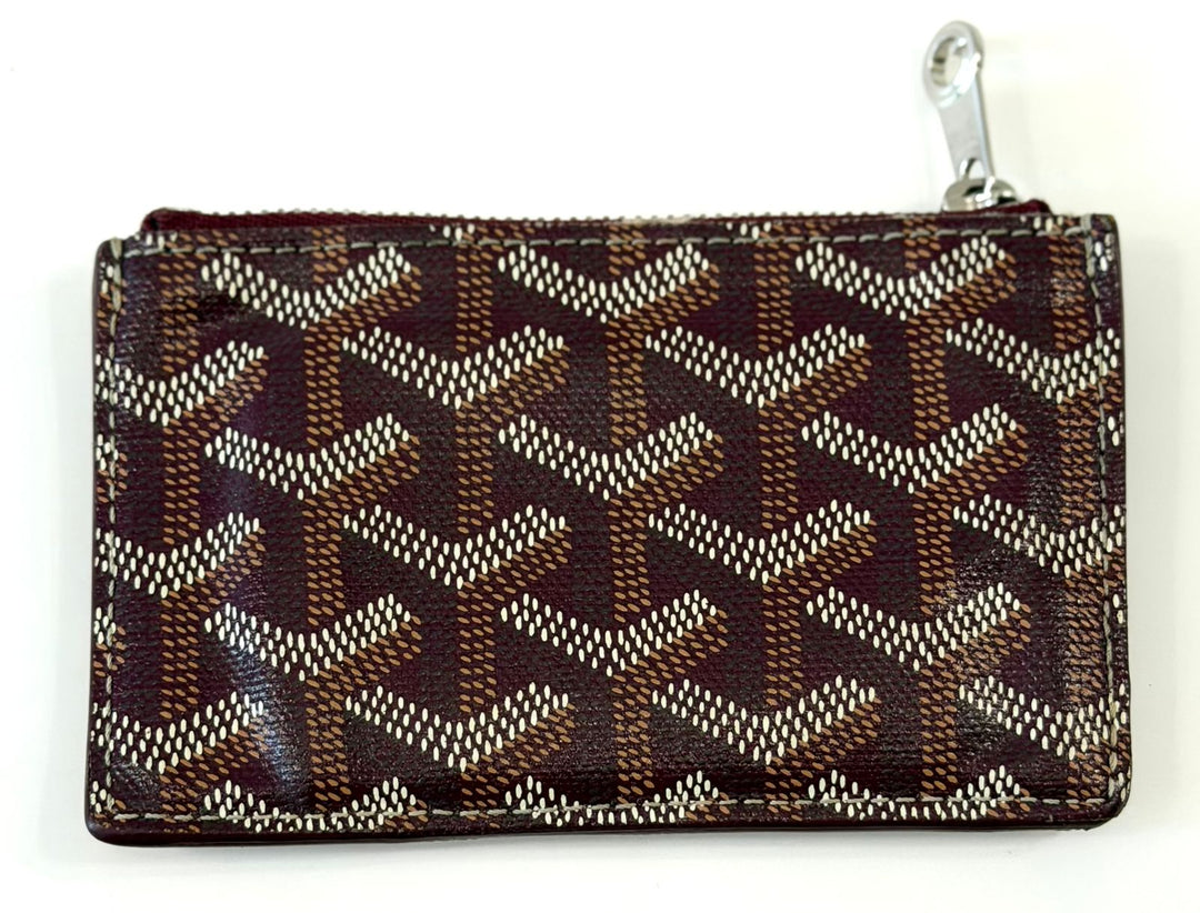 GOYARD GOYARDINE BOURBON ZIPPED CARD HOLDER