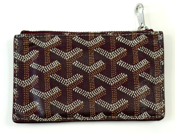 GOYARD GOYARDINE BOURBON ZIPPED CARD HOLDER
