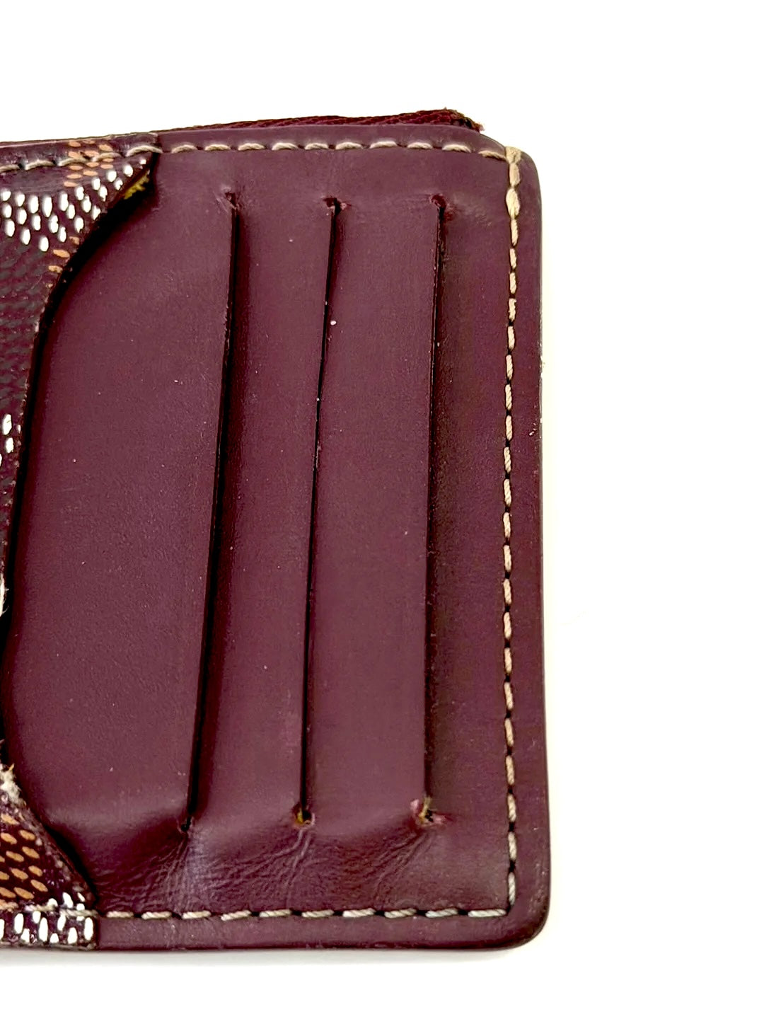 GOYARD GOYARDINE BOURBON ZIPPED CARD HOLDER