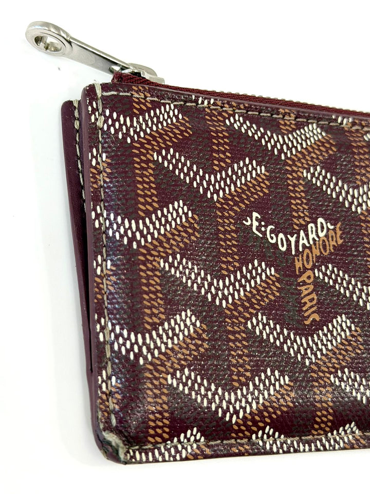 GOYARD GOYARDINE BOURBON ZIPPED CARD HOLDER