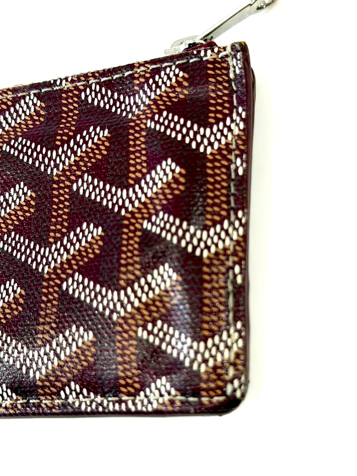 GOYARD GOYARDINE BOURBON ZIPPED CARD HOLDER