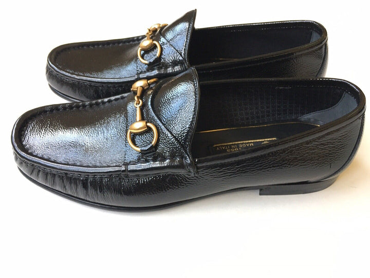GUCCI 1953 HORSEBIT PATENT LEATHER LOAFERS – Caroline display picture 1