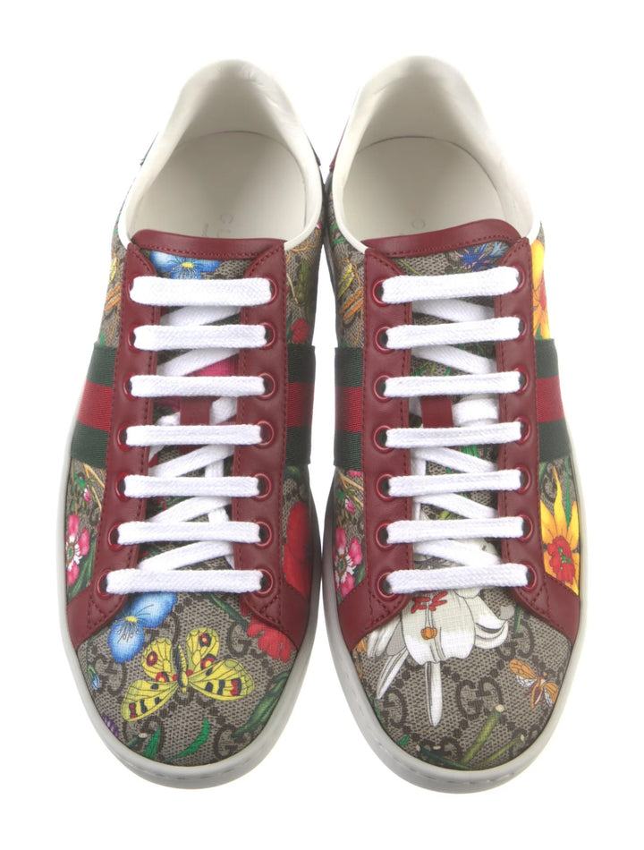 GUCCI ACE WEB GG SUPREME FLORA PRINT SNEAKER