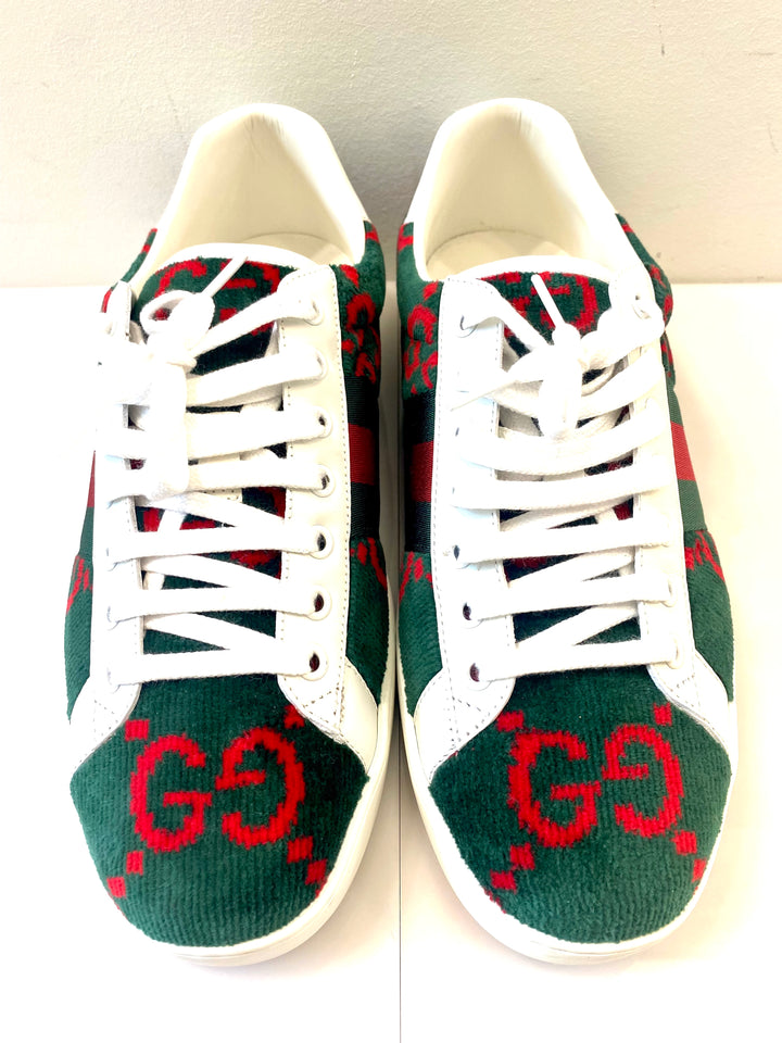 GUCCI ACE GG TERRY CLOTH WEB SNEAKERS – Caroline's Fashion Luxuries