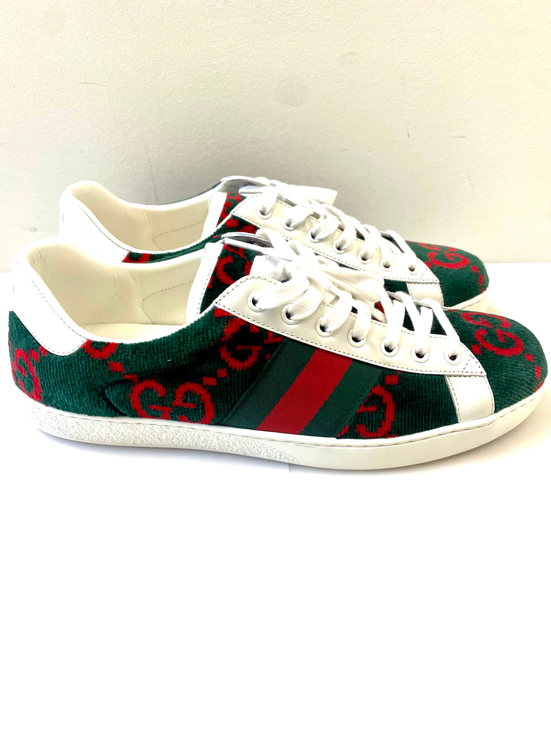 GUCCI ACE GG TERRY CLOTH WEB SNEAKERS
