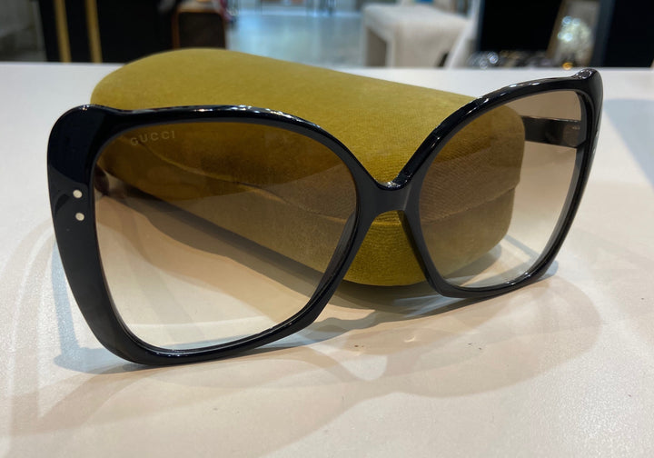 GUCCI ACETATE OVERSIZE SQUARE FRAME SUNGLASSES