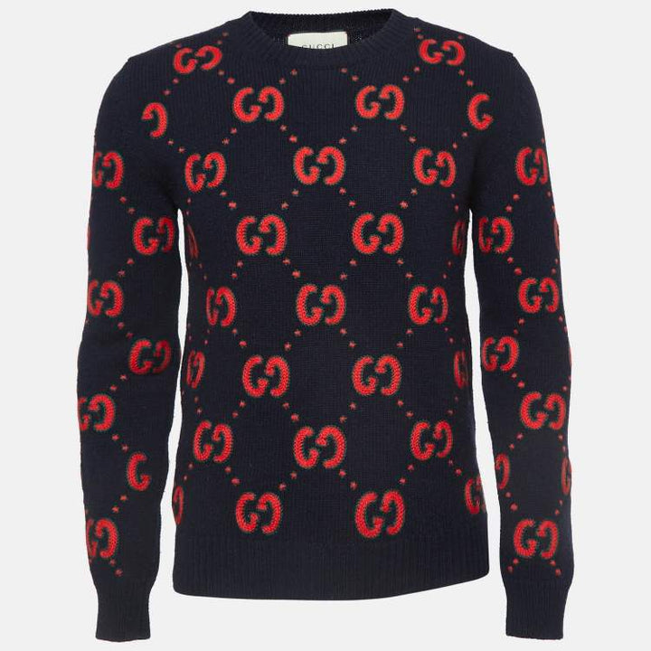 GUCCI ANIMALIUM EMBROIDERY BAT SWEATER