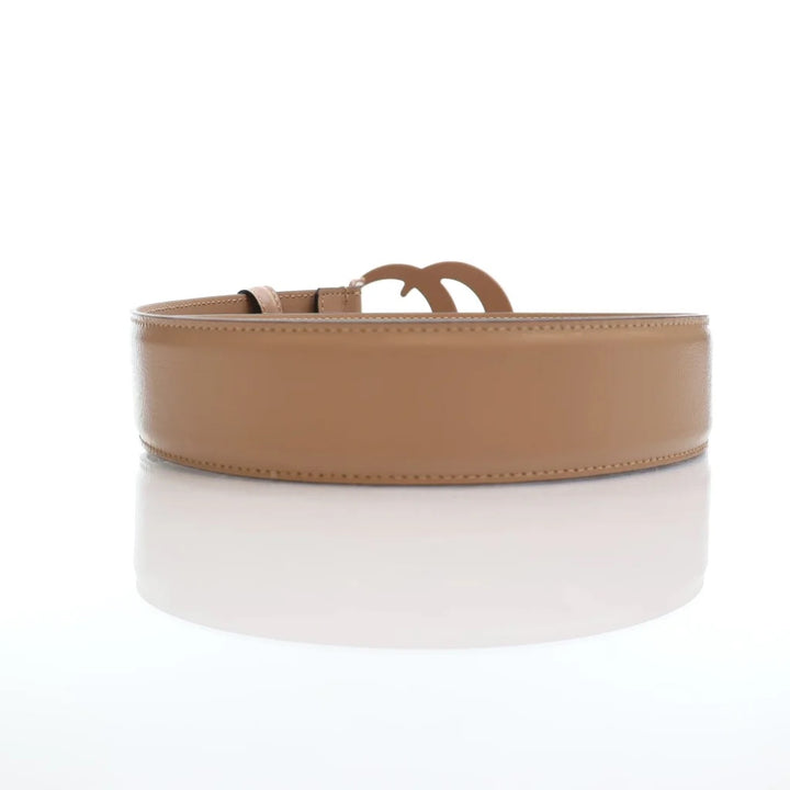 GUCCI AZALEA CALFSKIN ENAMEL MONOCHROM DOUBLE G BELT
