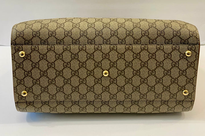 GUCCI GG SUPREME CANVAS BOSTON HANDBAG