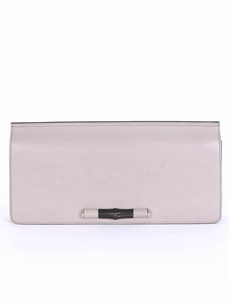 GUCCI BAMBOO LEATHER CLUTCH BAG