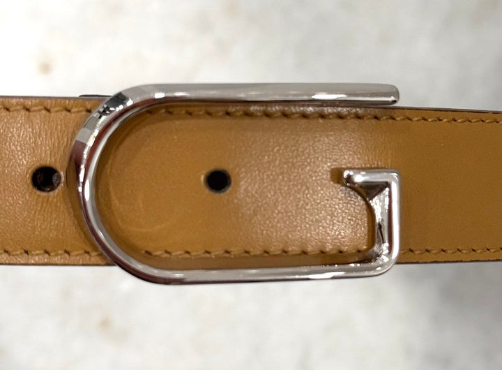 GUCCI G BUCKLE CALFSKIN LEATHER BELT
