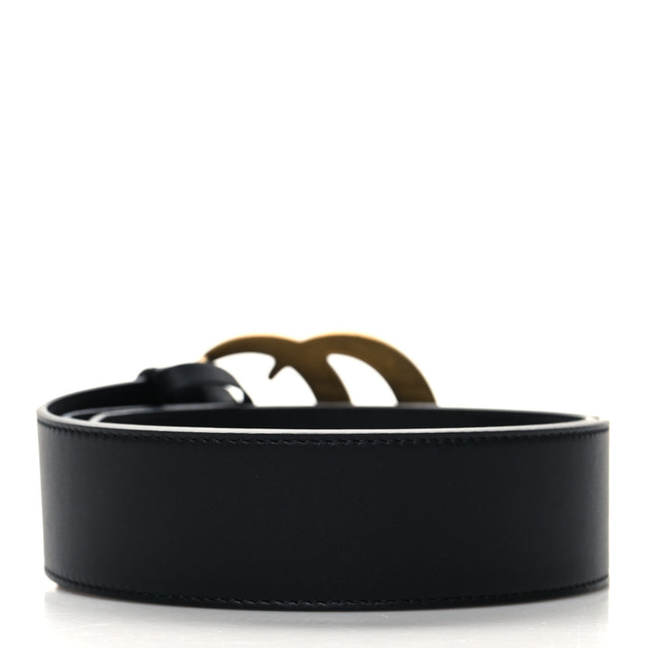 GUCCI GG MARMONT DOUBLE G CALFSKIN LEATHER BELT