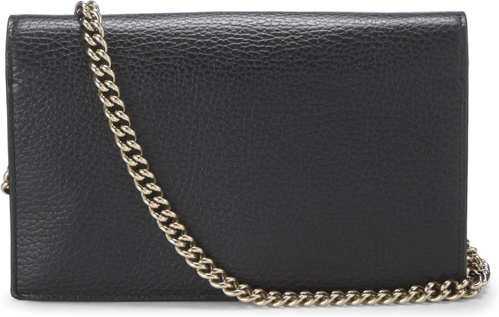GUCCI CALFSKIN LEATHER INTERLOCKING G WALLET ON A CHAIN