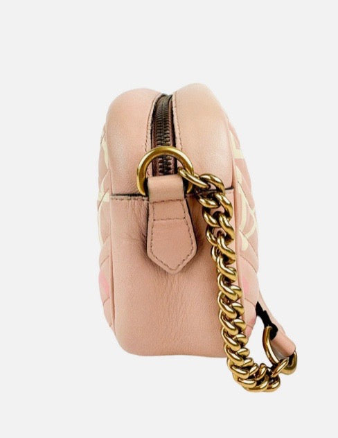 GUCCI GG MARMONT CALFSKIN MATELASSE GUCCI GHOST SHOULDER BAG