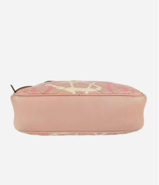 GUCCI GG MARMONT CALFSKIN MATELASSE GUCCI GHOST SHOULDER BAG