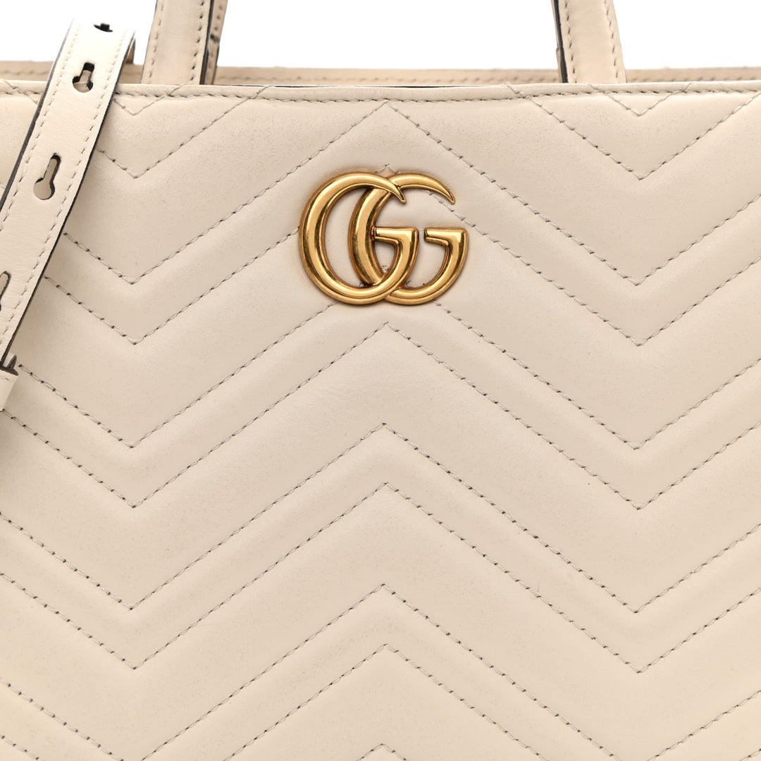 GUCCI GG MARMONT MATELASSE CALFSKIN LEATHER TOTE BAG
