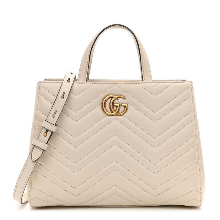 GUCCI GG MARMONT MATELASSE CALFSKIN LEATHER TOTE BAG