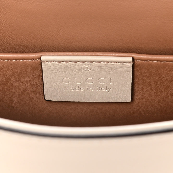 GUCCI NAPPA LEATHER STUDDED QUEEN MARGARET MINI BROADWAY BEE BAG/CLUTCH