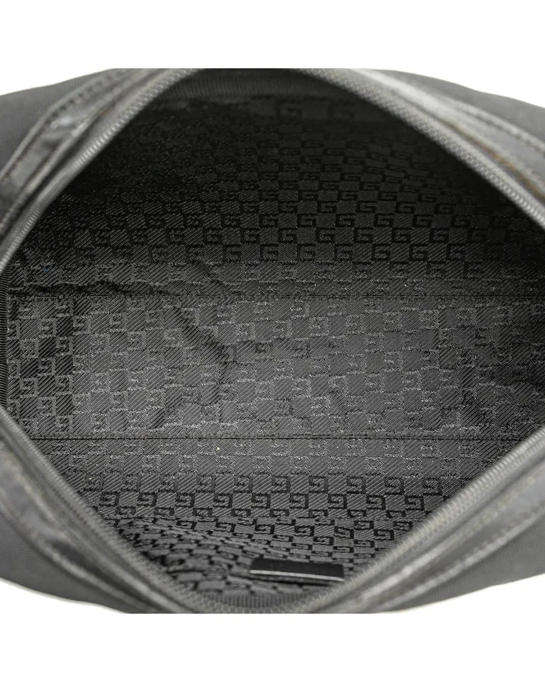 GUCCI CANVAS LEATHER TRIM COSMETIC BAG